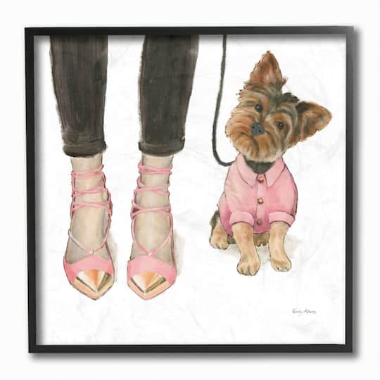 Glam Dog on Walk with Fashion Heels Wall Art